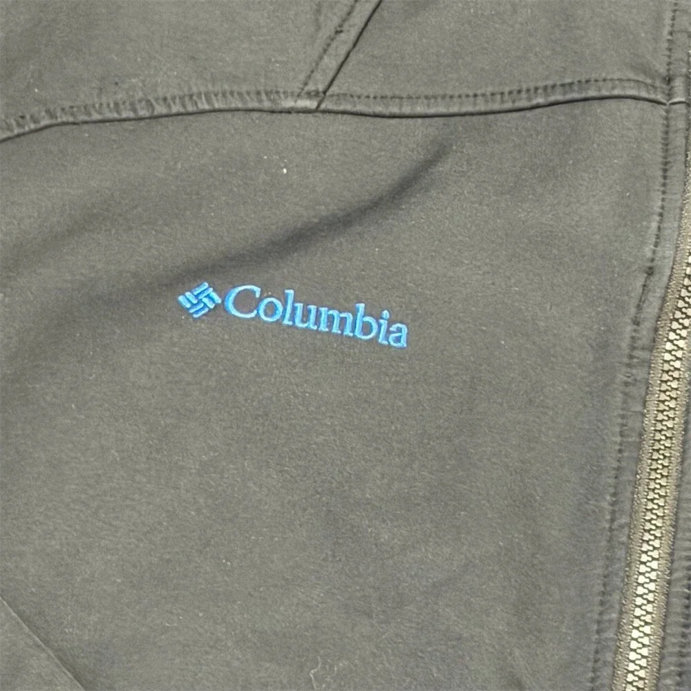 Columbia Kansas Jayhawks KU Mens L Black Windbreaker Jacket Fleece Lined Zip Ful - Picture 4 of 10